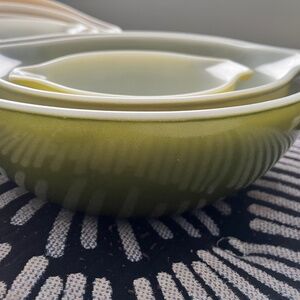 vintage Pyrex, mixing bowls,